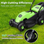 13 Inch Electric Push Lawn Corded Mower with Grass Bag