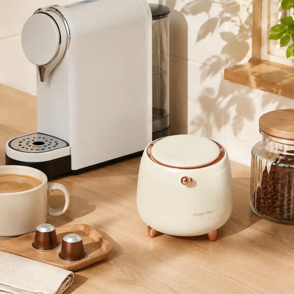 Mini Countertop Trash Can with Lid, Desktop Wastebasket