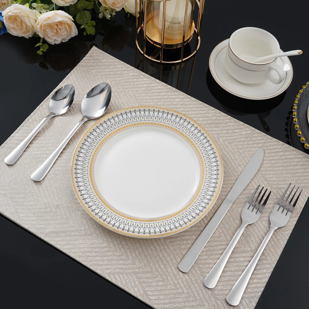 60Pcs Stainless Steel Flatware Set Service for 12
