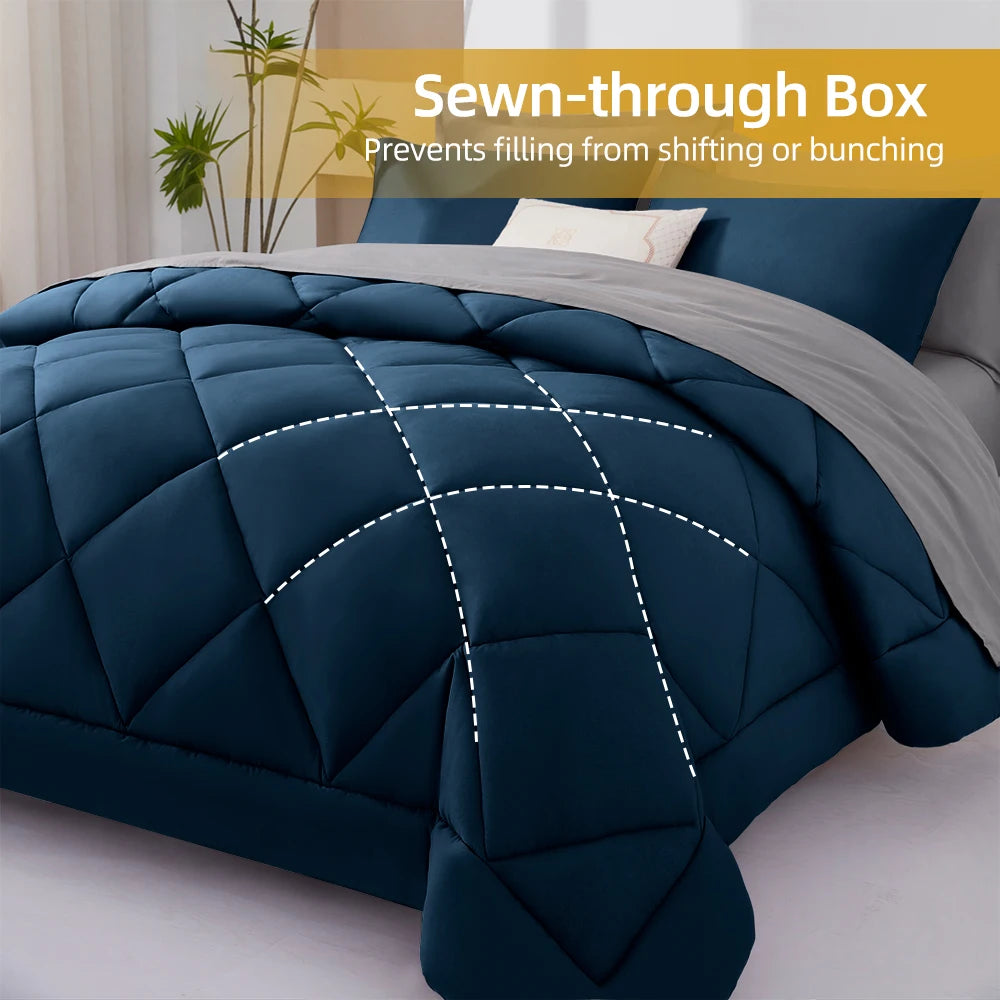7 Pieces Bed in a Bag King Size,