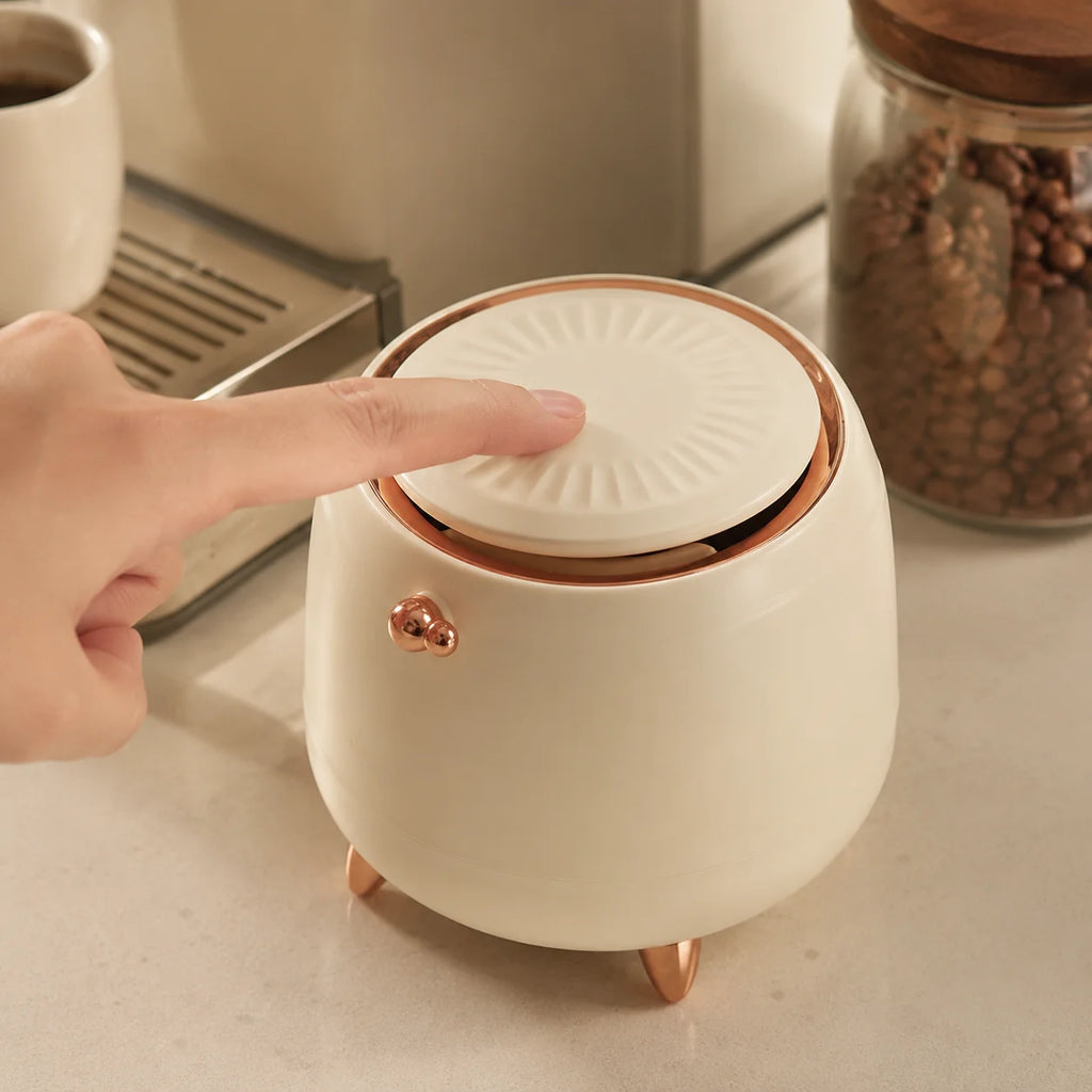 Mini Countertop Trash Can with Lid, Desktop Wastebasket