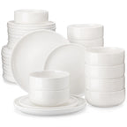 MALACASA 18/36-Piece Ceramic Plate Porcelain Dinnerware Set