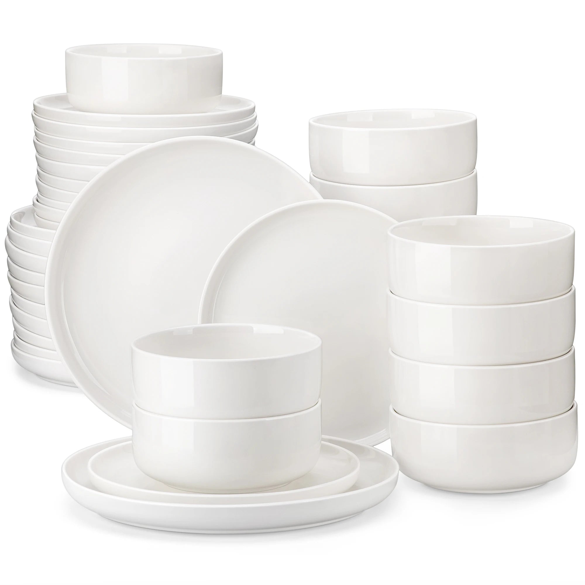 MALACASA 18/36-Piece Ceramic Plate Porcelain Dinnerware Set