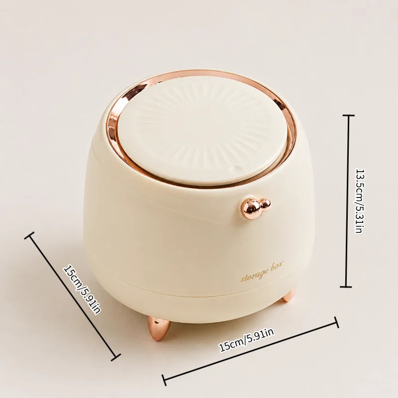 Mini Countertop Trash Can with Lid, Desktop Wastebasket