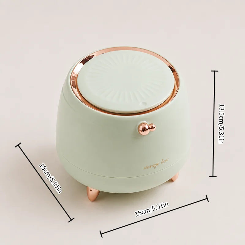 Mini Countertop Trash Can with Lid, Desktop Wastebasket