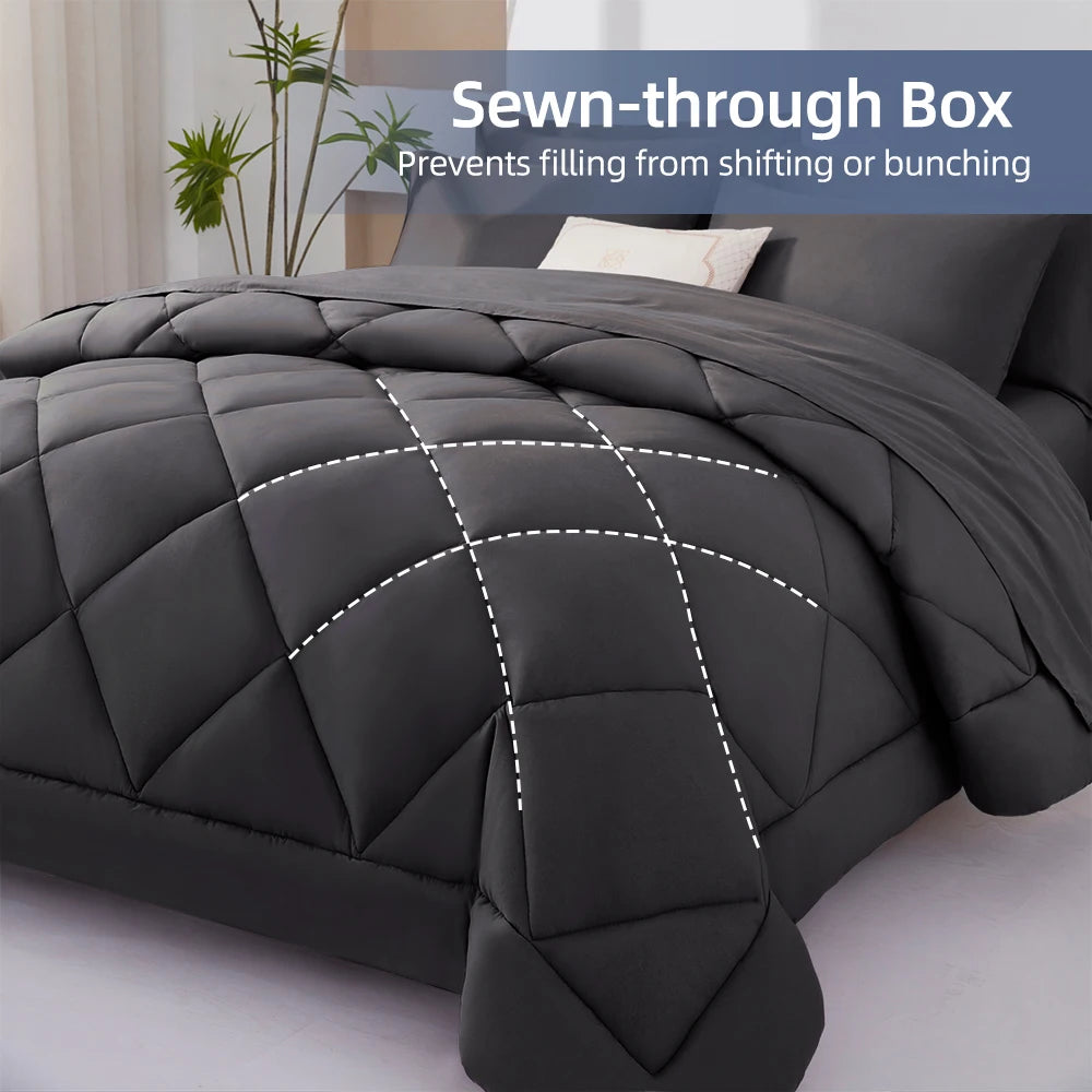 7 Pieces Bed in a Bag King Size,