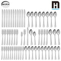 60Pcs Stainless Steel Flatware Set Service for 12