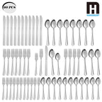 60Pcs Stainless Steel Flatware Set Service for 12