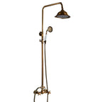 Classic Antique Brass Bathroom Shower Faucet Set Bathtub Shower