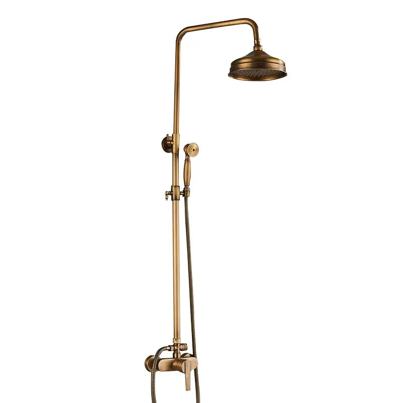 Classic Antique Brass Bathroom Shower Faucet Set Bathtub Shower