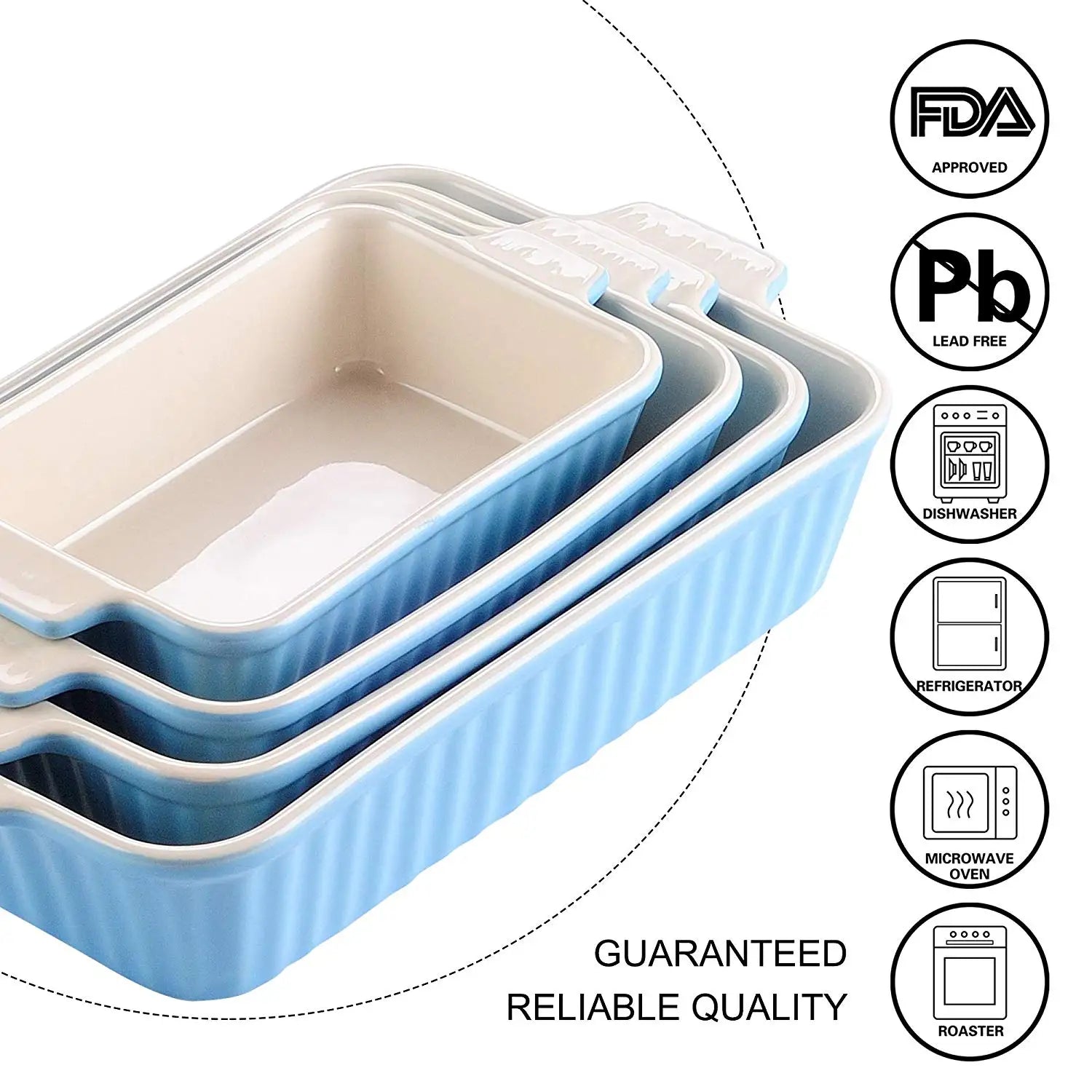 4-Piece Table Baking Dish Plate Set
