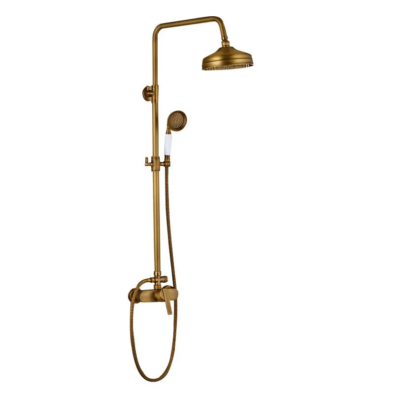 Classic Antique Brass Bathroom Shower Faucet Set Bathtub Shower
