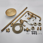 Classic Antique Brass Bathroom Shower Faucet Set Bathtub Shower