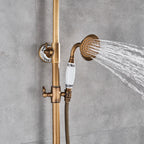 Classic Antique Brass Bathroom Shower Faucet Set Bathtub Shower