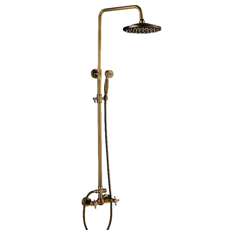Classic Antique Brass Bathroom Shower Faucet Set Bathtub Shower
