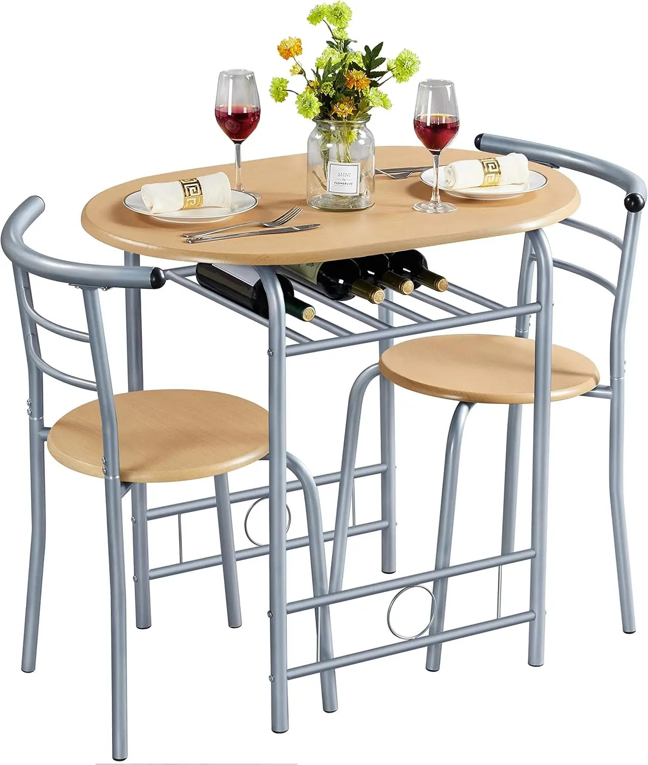 Kitchen Table & Chair Sets 2, Compact Bistro Table Set