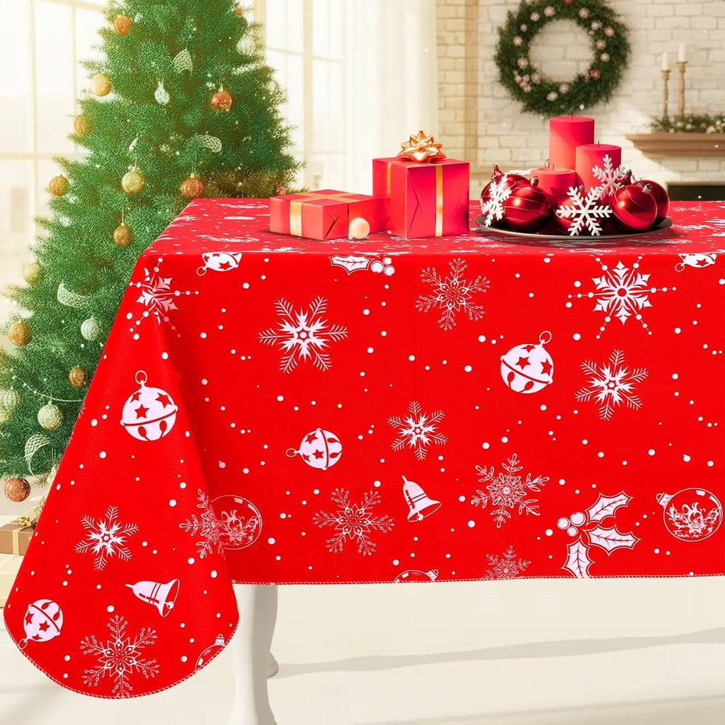 Waterproof PVC Flannel Table Cover Elastic Fitted Tablecloth