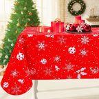 Waterproof PVC Flannel Table Cover Elastic Fitted Tablecloth