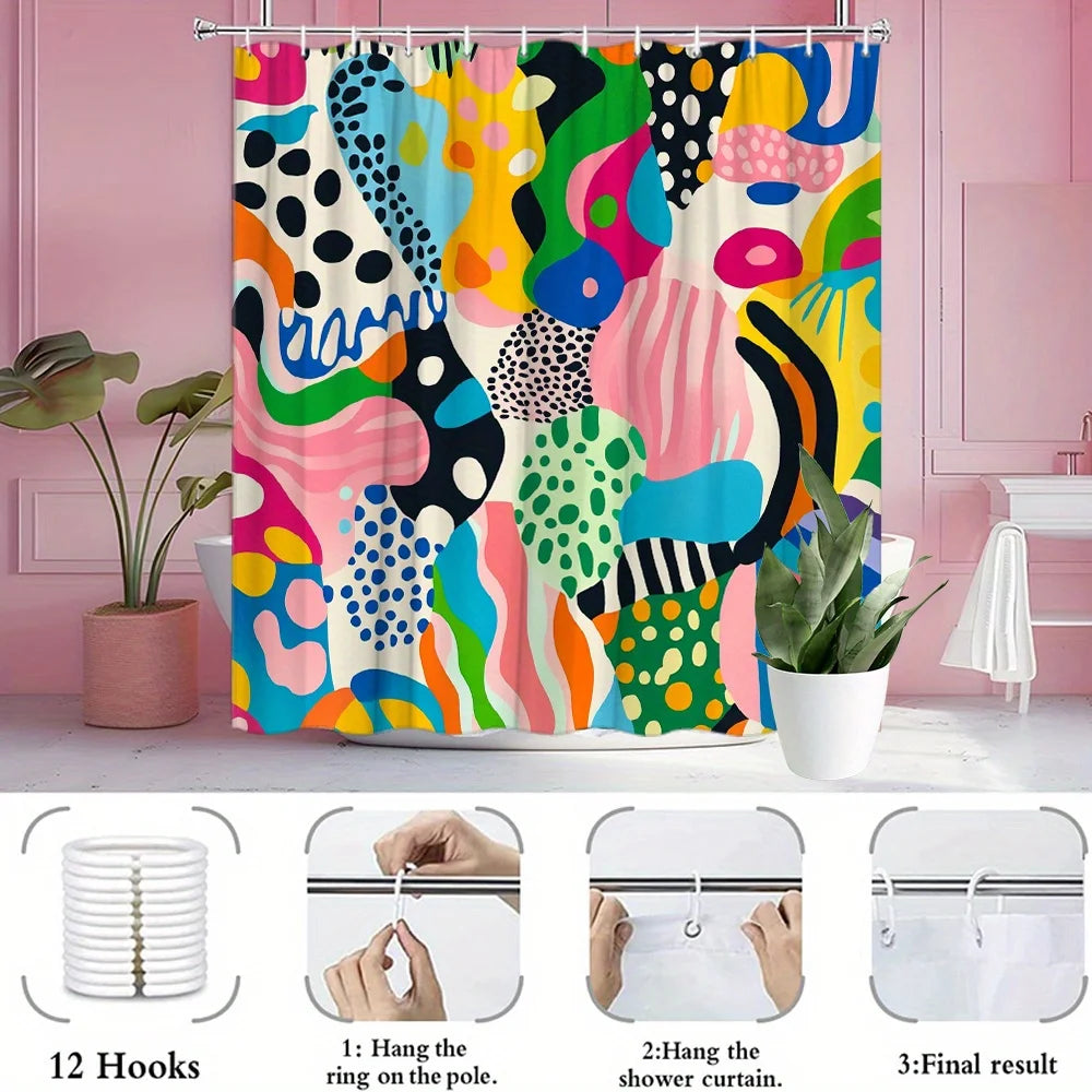 Abstract Swirls Shower Curtain