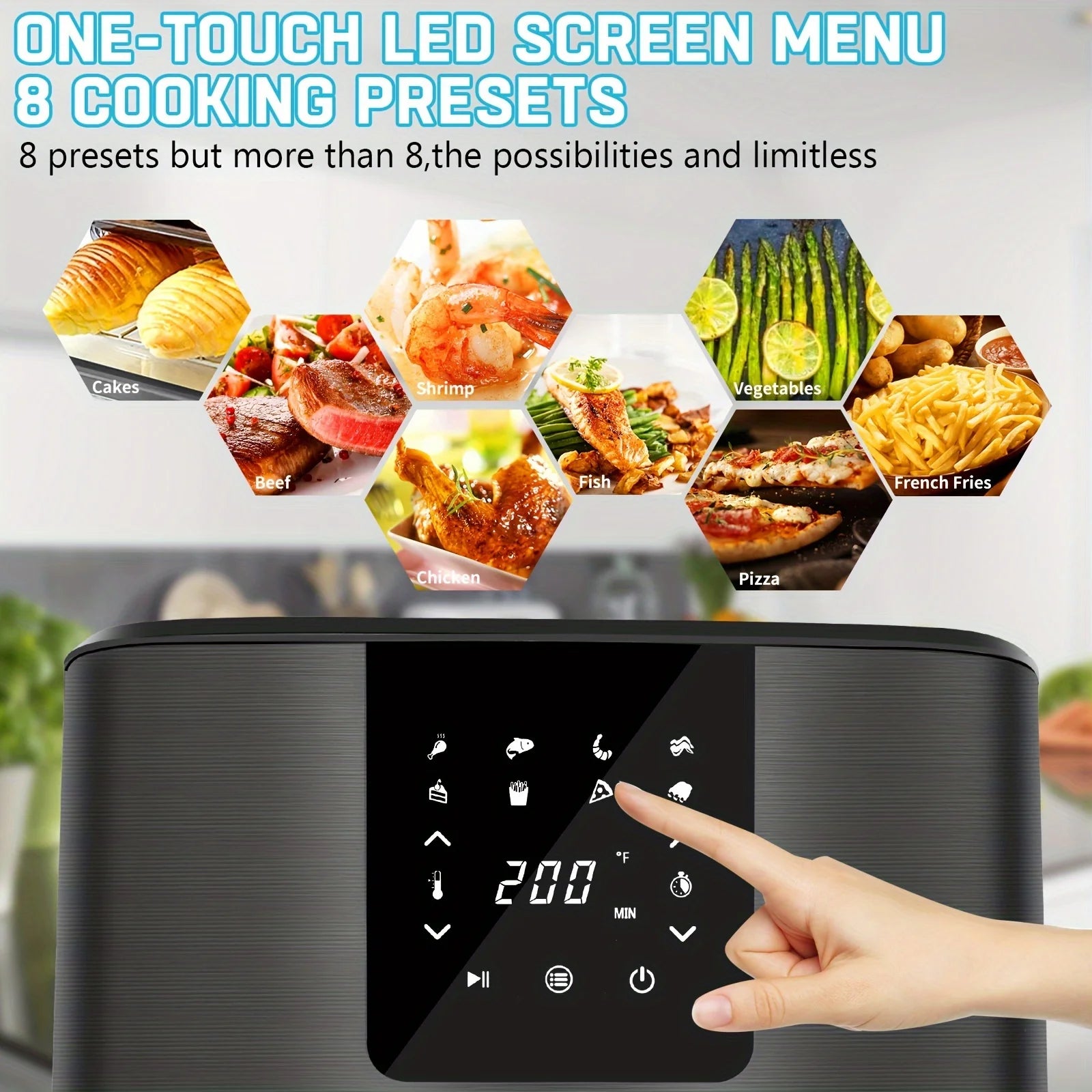 Large Air Fryer, 1500W 7QT AirFryer Cooker