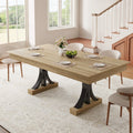 71 Inch Dining Table For 6-8 With 2 Drawers