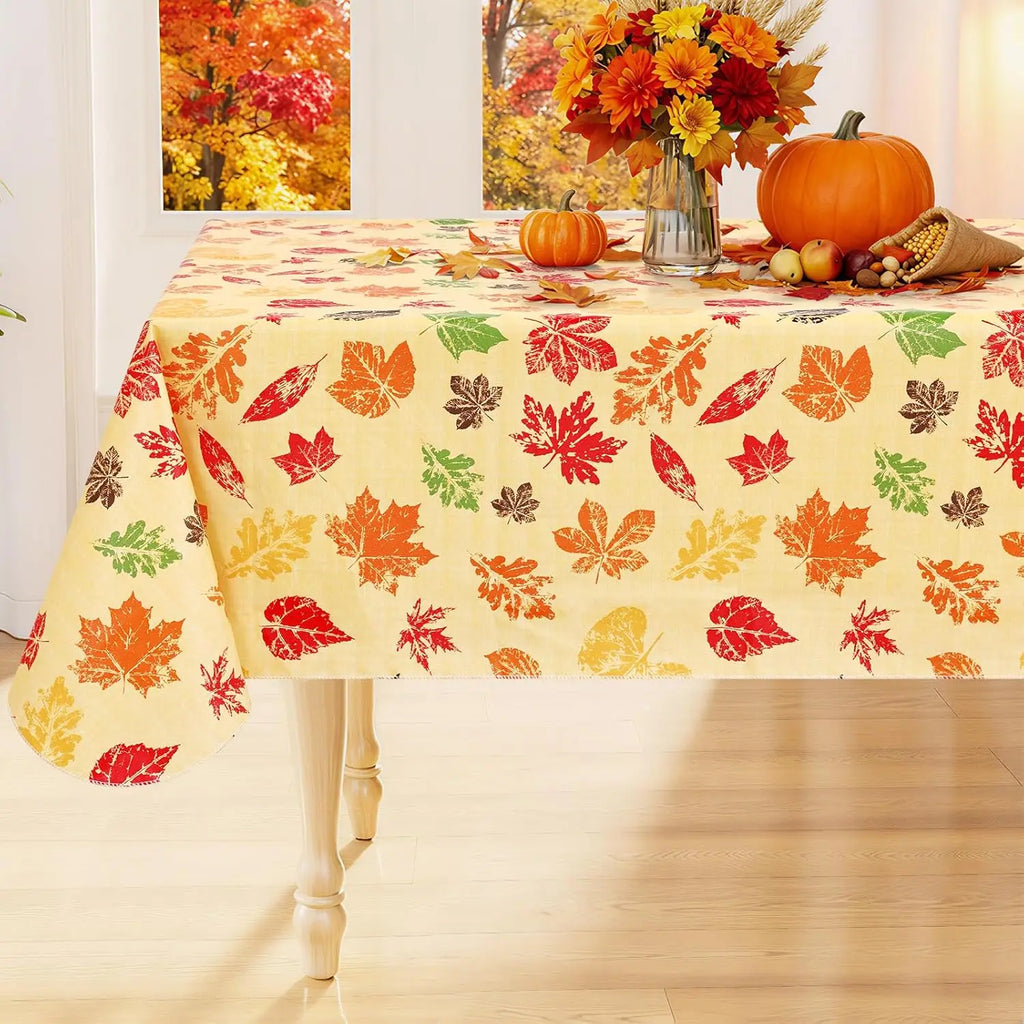 Waterproof PVC Flannel Table Cover Elastic Fitted Tablecloth