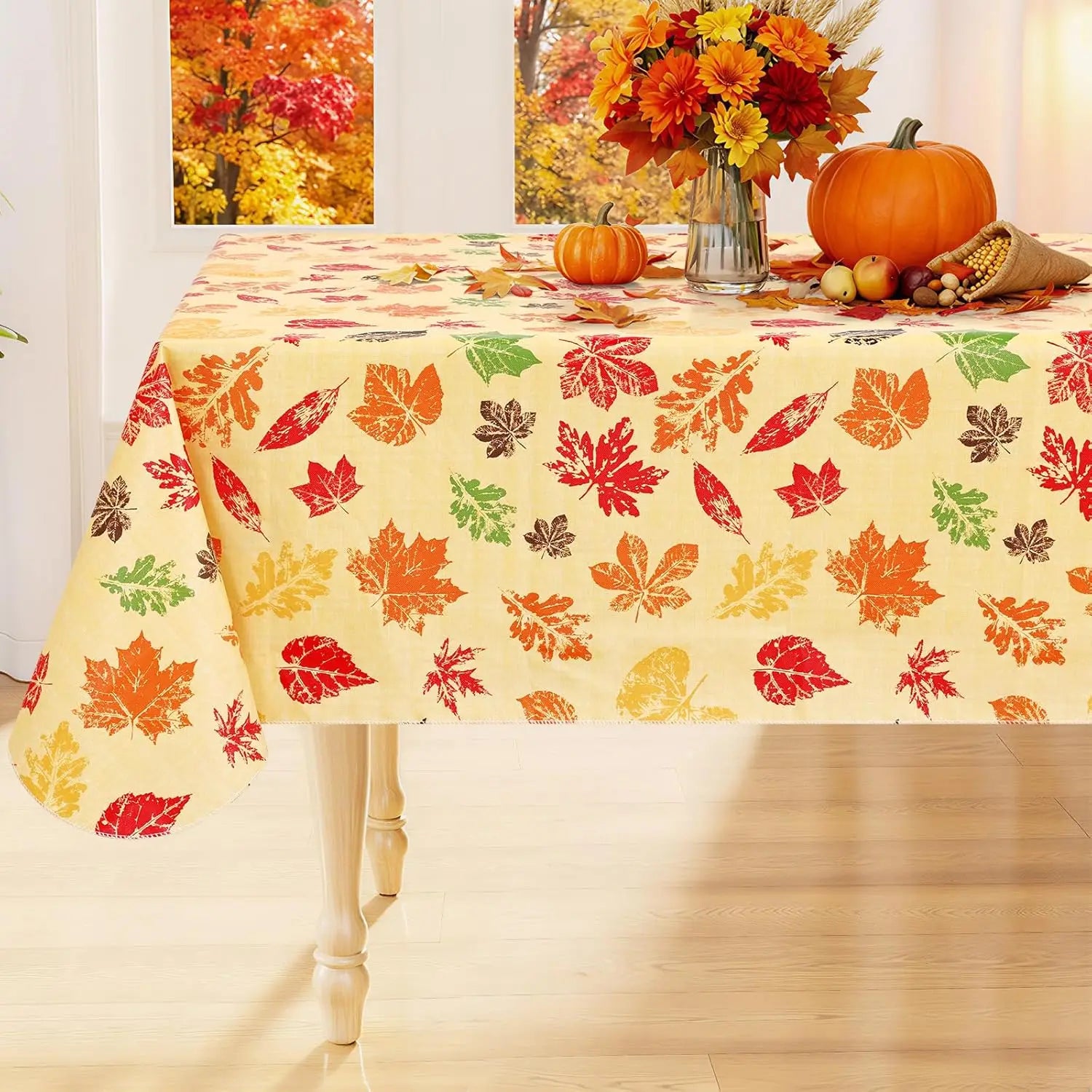 Waterproof PVC Flannel Table Cover Elastic Fitted Tablecloth