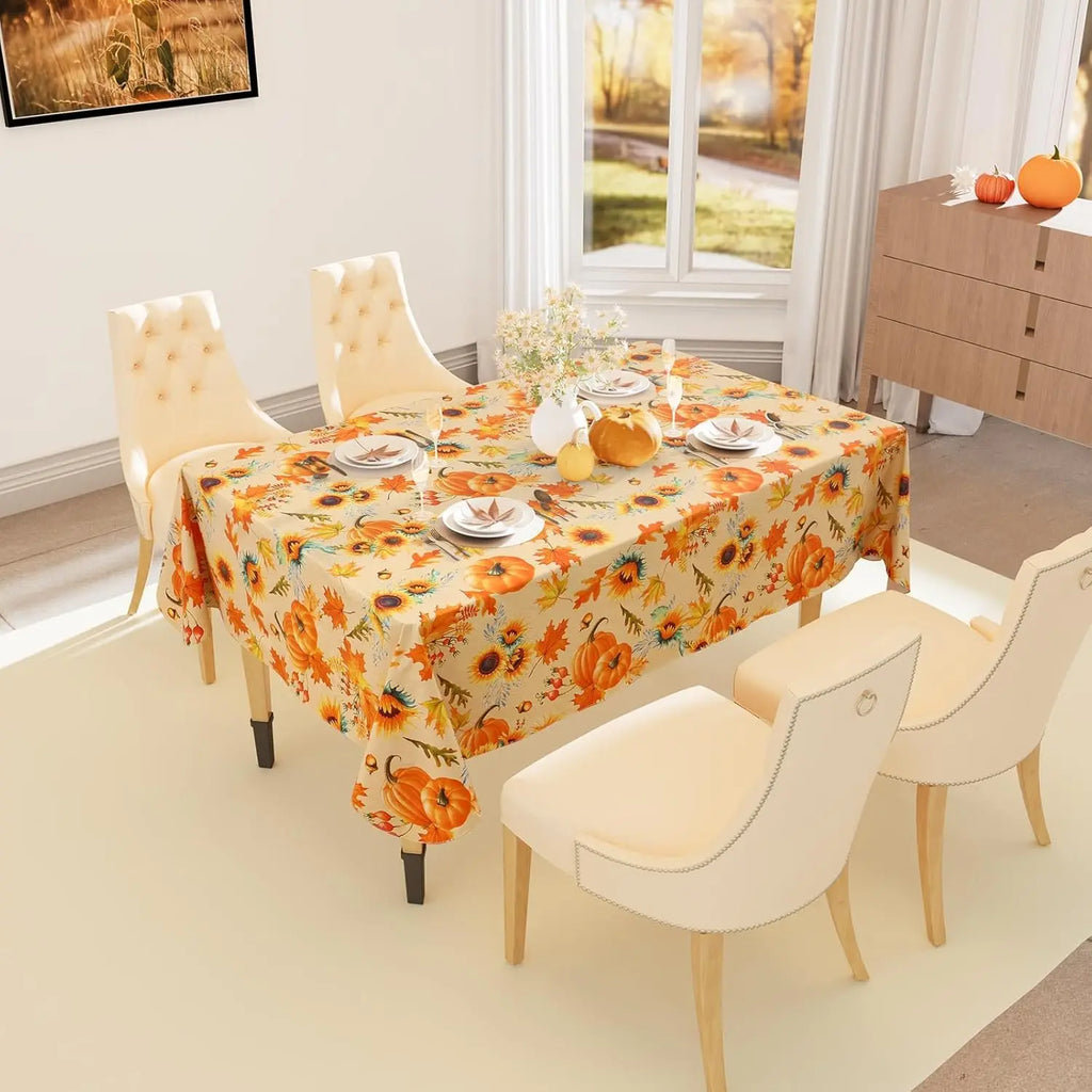 Waterproof PVC Flannel Table Cover Elastic Fitted Tablecloth