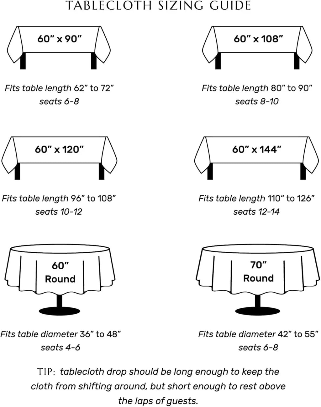 Linen 70 Inch Round Tablecloth