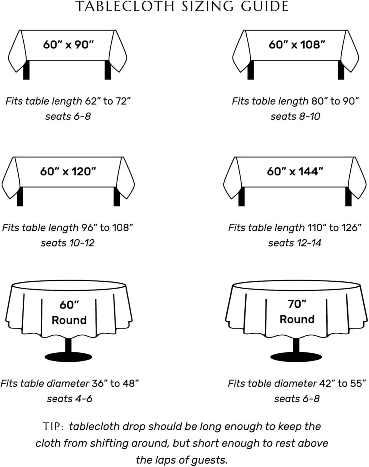Linen 70 Inch Round Tablecloth