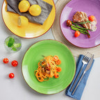 6/12 Piece Multicolour 10.4 inch Dinner Plate Set