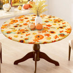 Waterproof PVC Flannel Table Cover Elastic Fitted Tablecloth