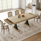 71 Inch Dining Table For 6-8 With 2 Drawers