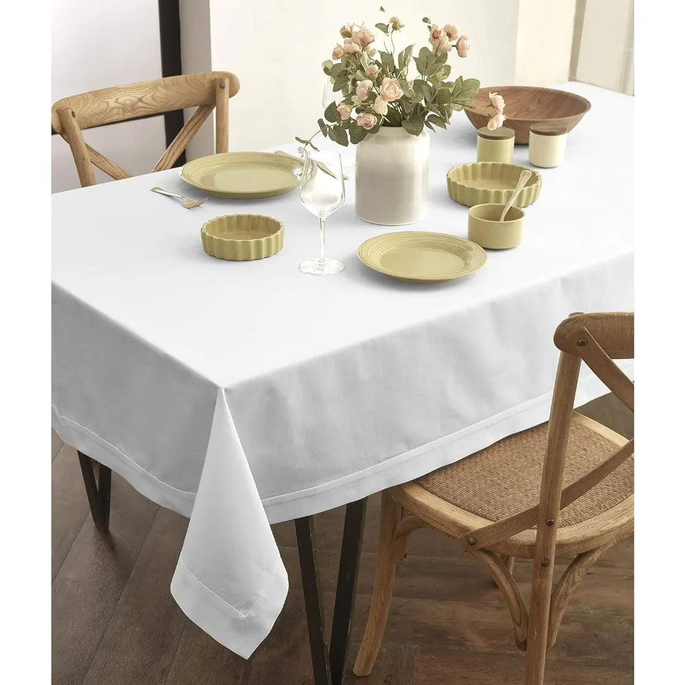 White 60x120 Inch Cotton Linen