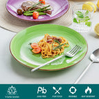 6/12 Piece Multicolour 10.4 inch Dinner Plate Set