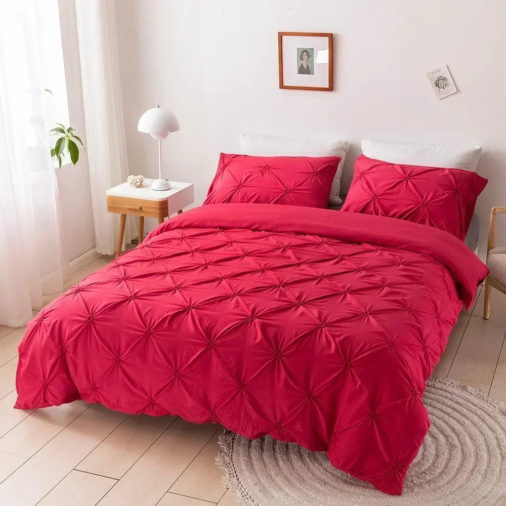 Crafts 3D Pinch Pleated Duvet Cover Set
