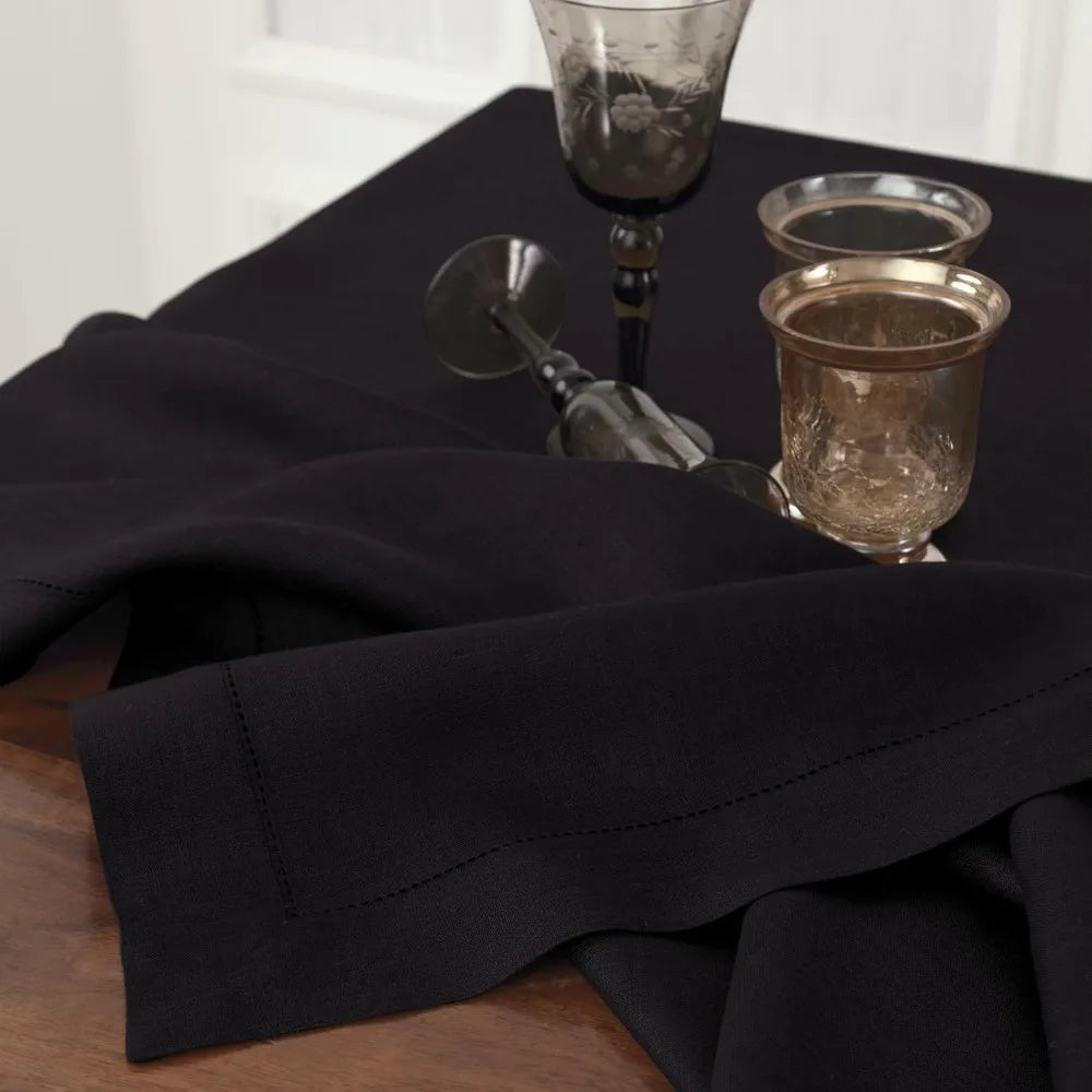 Pure Linen 60 x 90 Tablecloth in Black