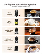 Multiple Capsule Coffee Machine, Hot/Cold Dolce Gusto Milk Nespresso