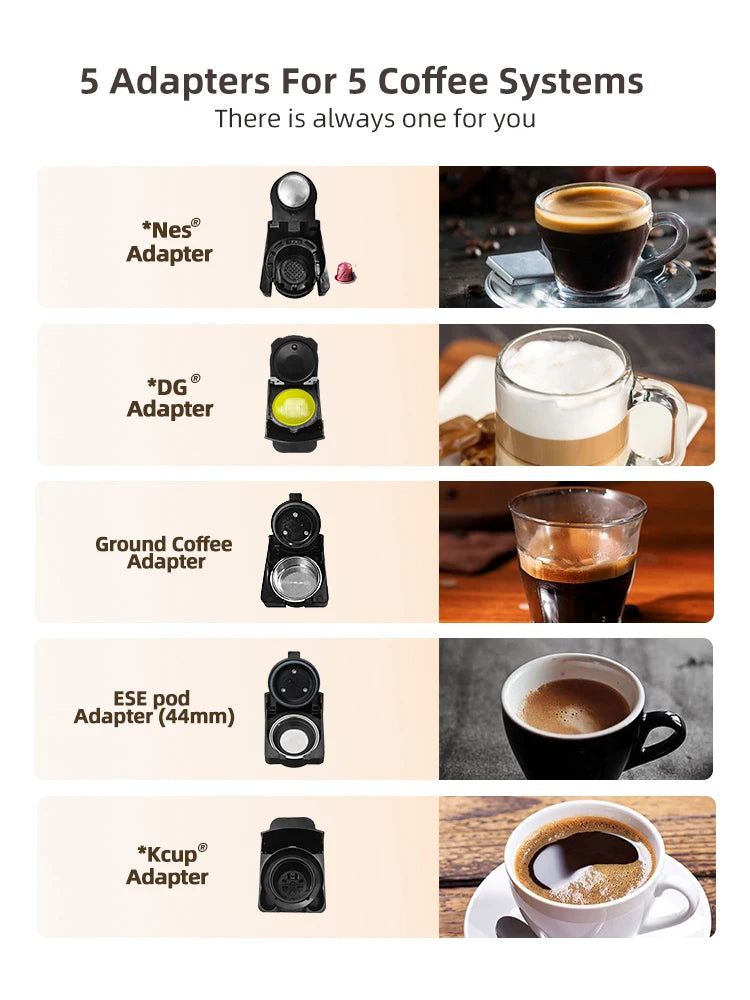Multiple Capsule Coffee Machine, Hot/Cold Dolce Gusto Milk Nespresso