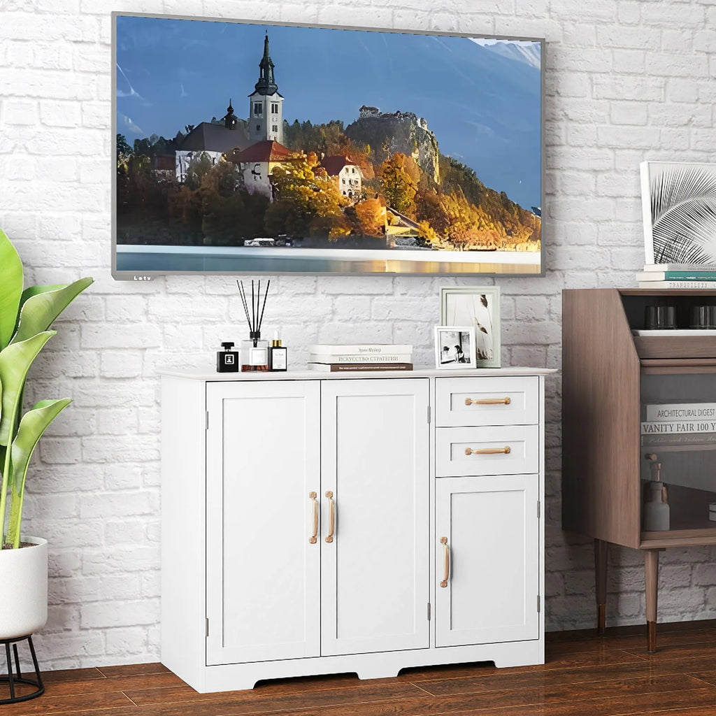 40" Sideboard Buffet Cabinet Modern Kitchen Storage