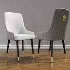 Modern Dining Chair Set of 2 Microfiber Leather