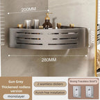 1-2PCS Bathroom Corner Shelf with Plastic Hook Towel Barr
