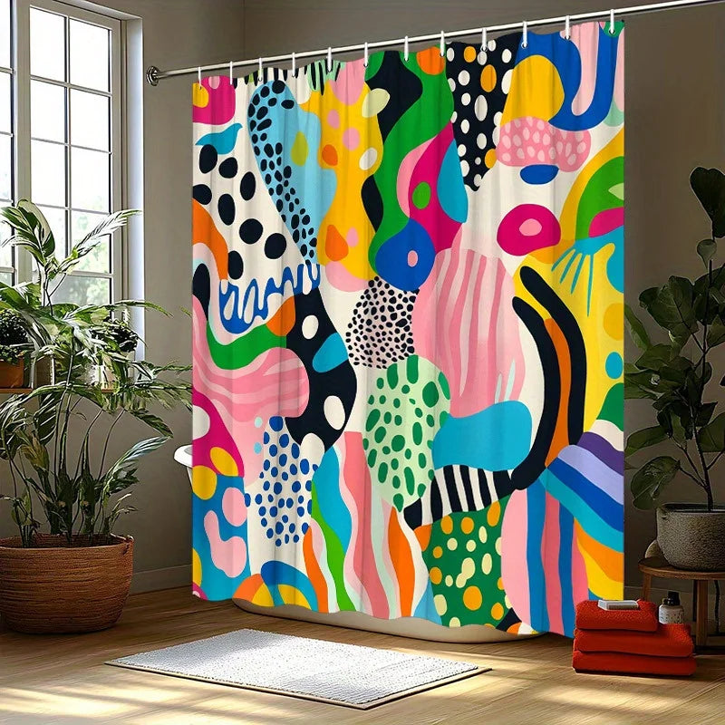 Abstract Swirls Shower Curtain