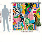 Abstract Swirls Shower Curtain
