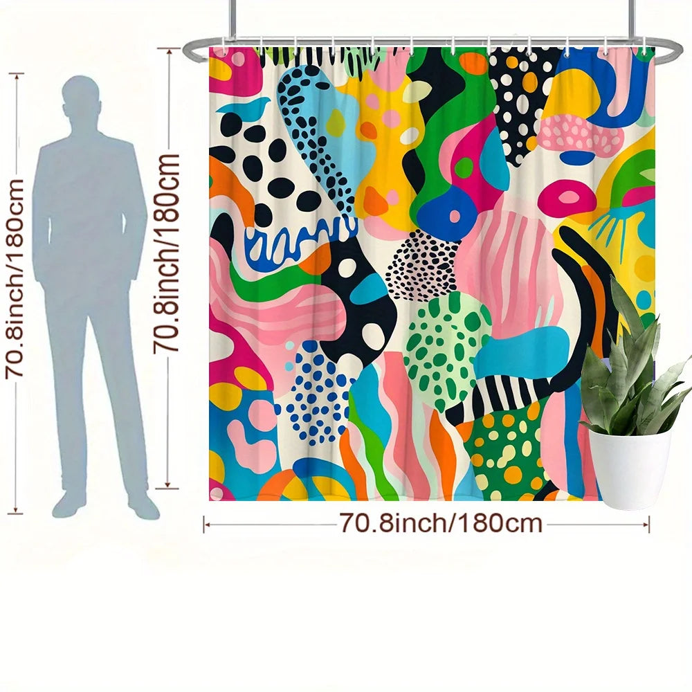 Abstract Swirls Shower Curtain