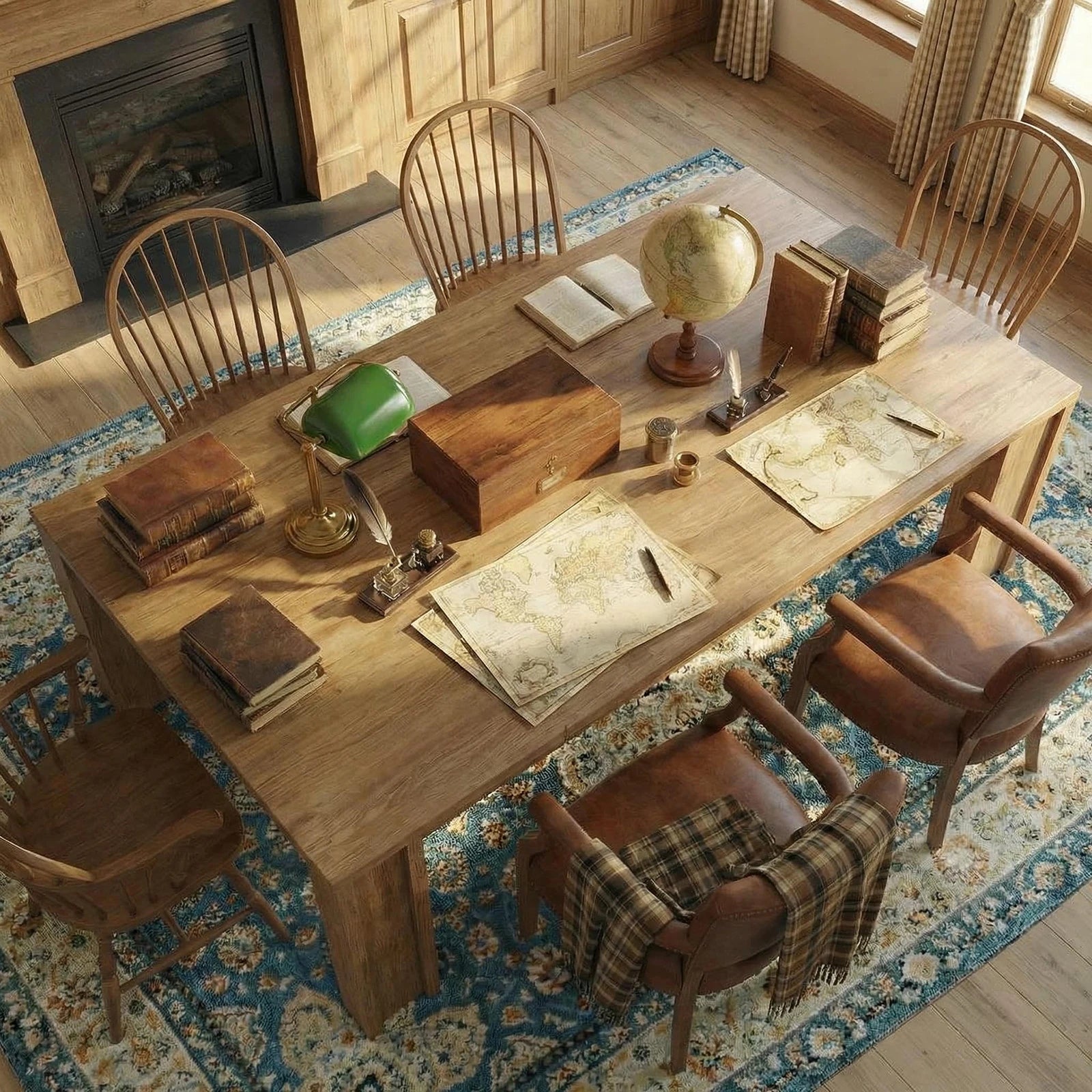 71 Inch Farmhouse Dining Table For 6-8, Rectangular Wood