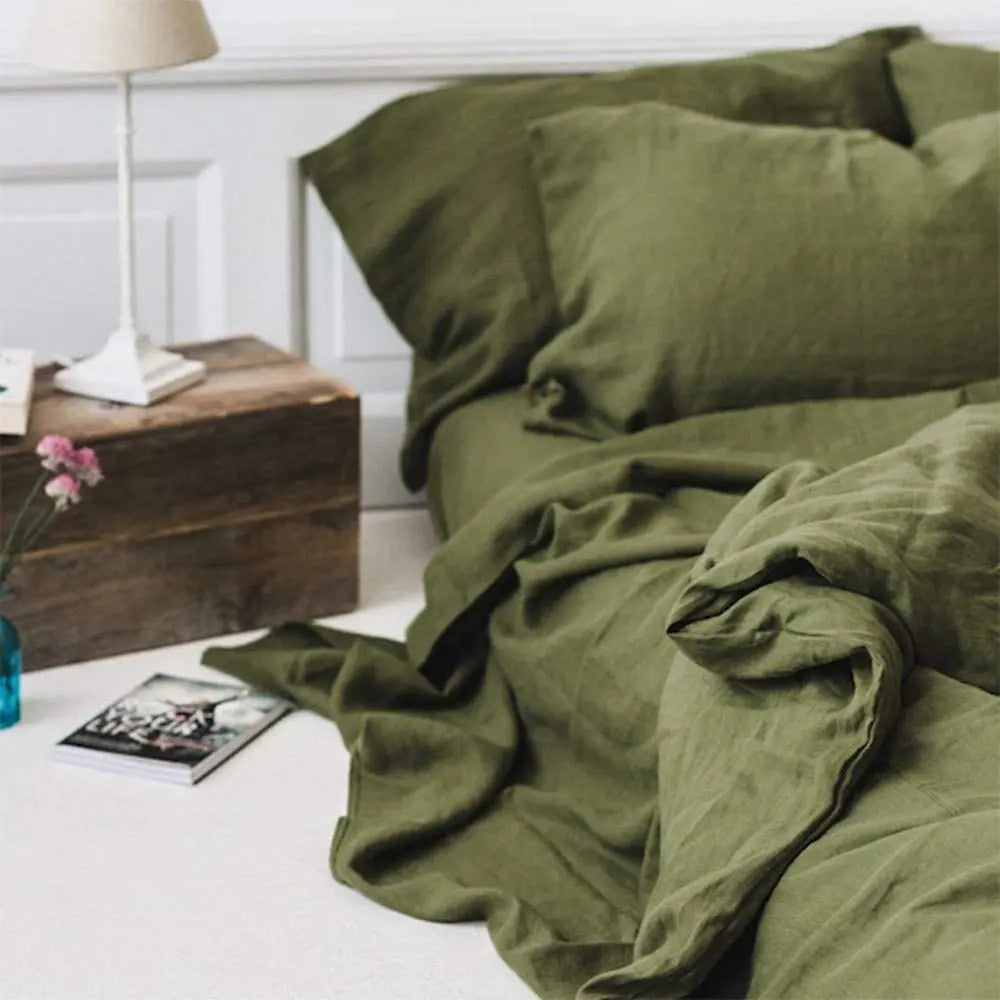 3Pcs100% Linen Bedding Set