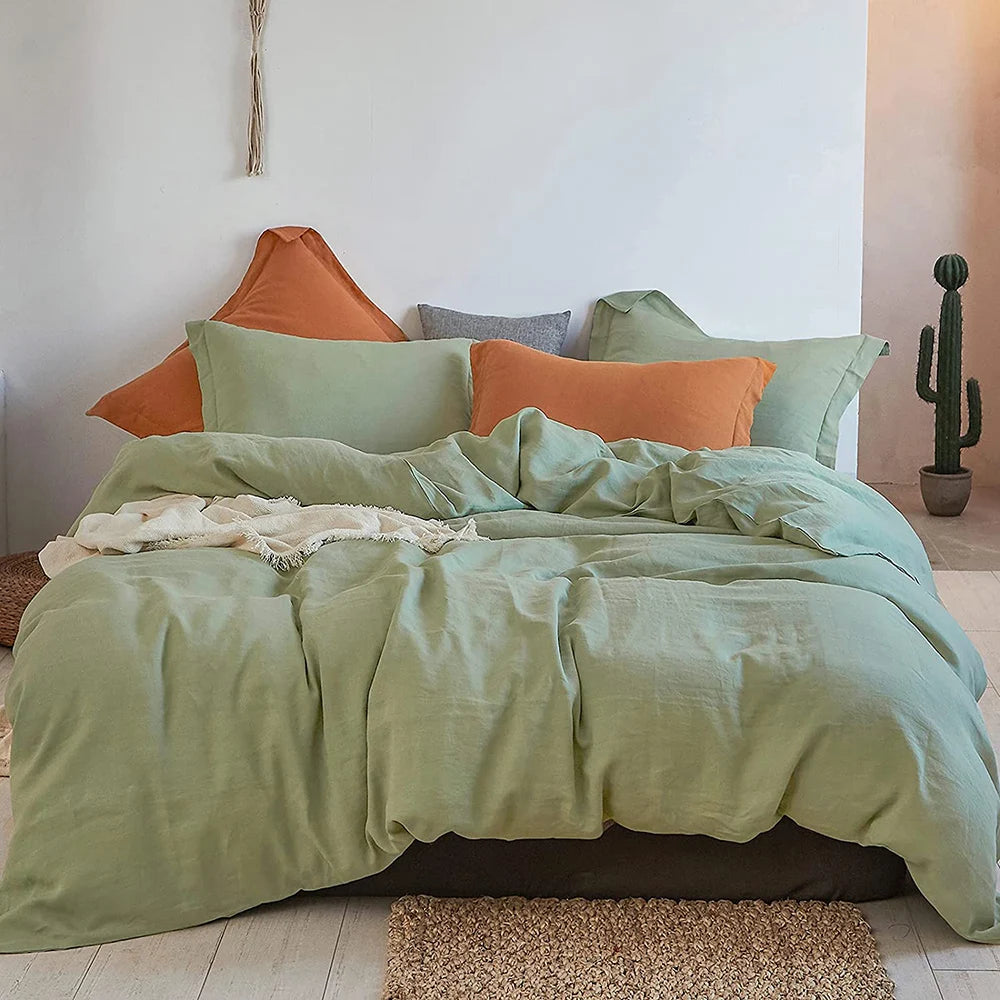 3Pcs100% Linen Bedding Set