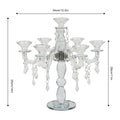 7-Arm Candlestick Holder，Glass Candelabra，Elegant Centerpiece
