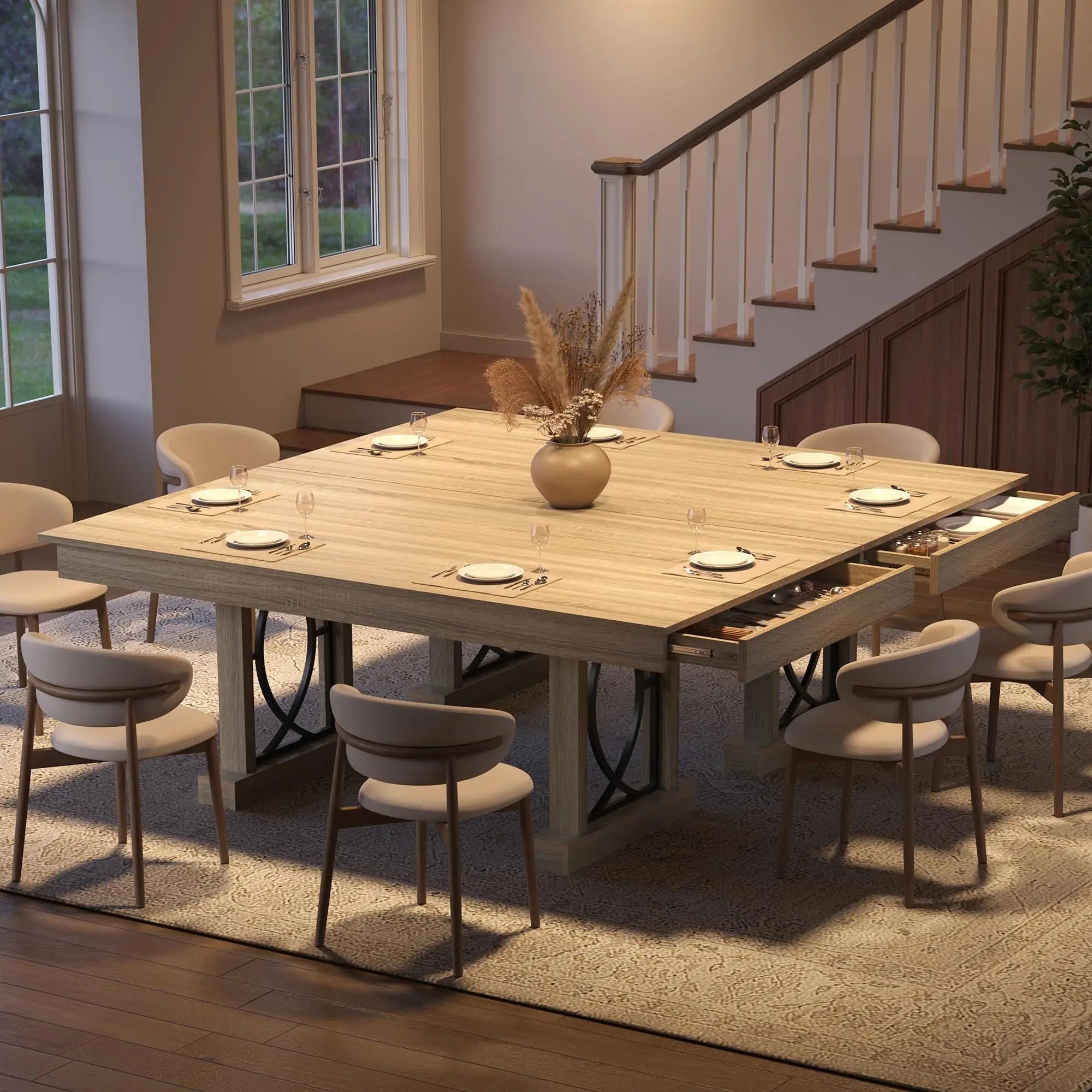 71 Inch Dining Table For 6-8